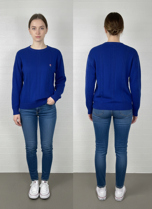 Chaps Ralph Lauren Men's Crewneck Sweater – Blue, Large
