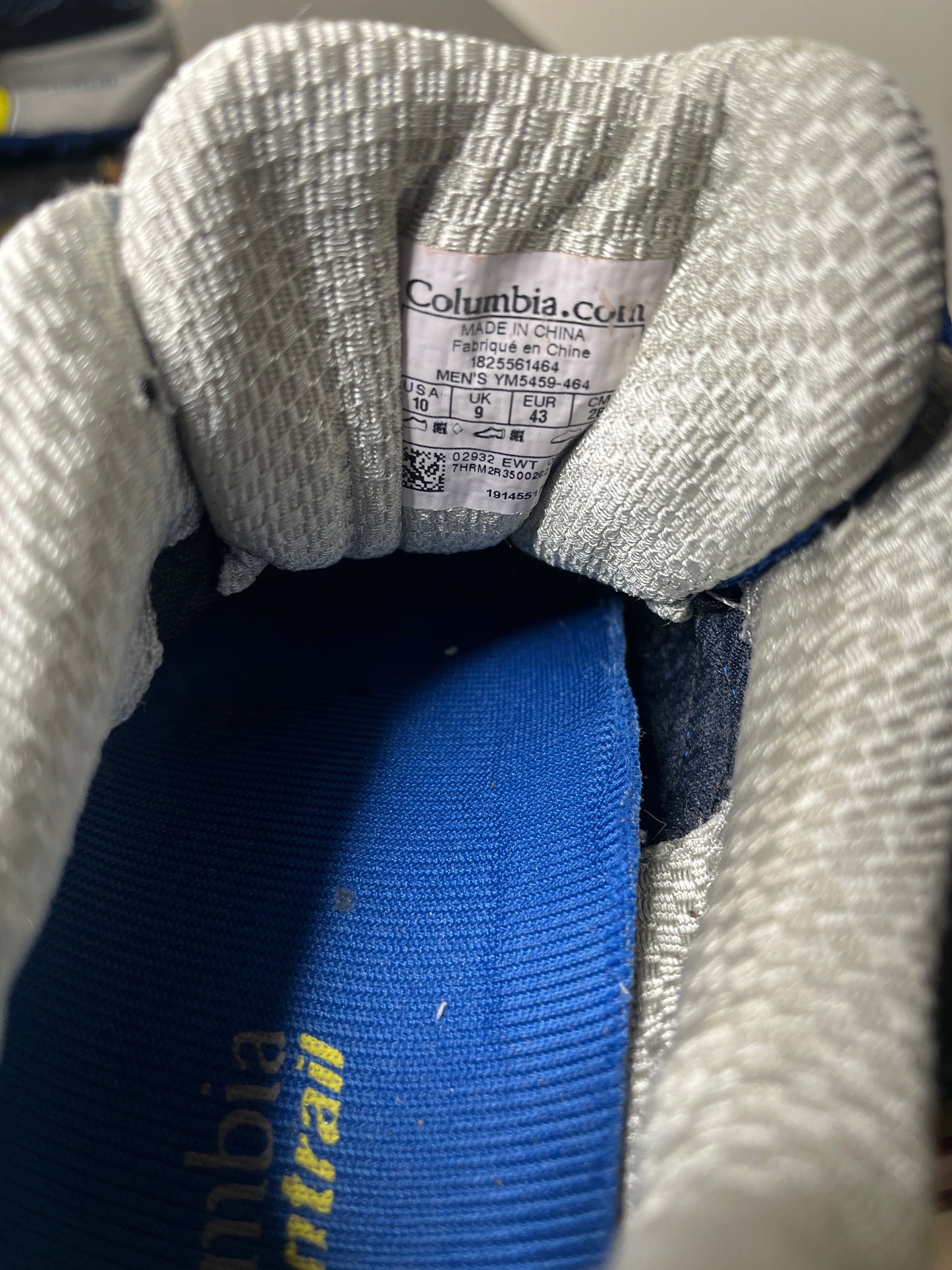 Columbia Montrail Trail Running Shoes – Size US 10 / UK 9 – Blue & Grey – Lightweight Outdoor Sports Sneakers