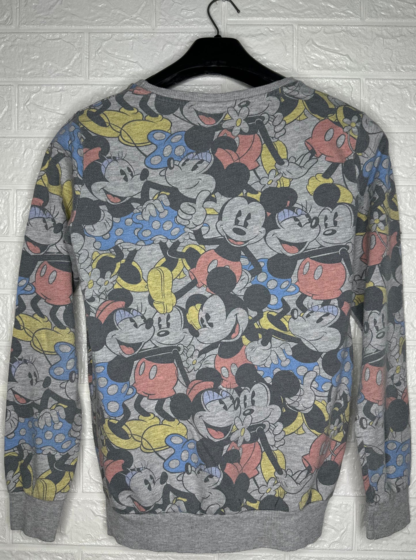 Disney Mickey Mouse Graphic T-Shirt – Black & White All-Over Print Tee