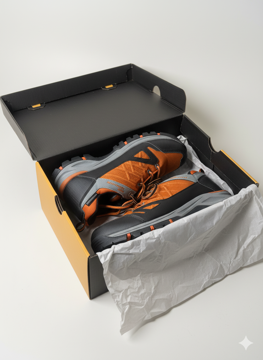 Engelsons Trail Hiking Shoes – Orange & Black (EU 37)