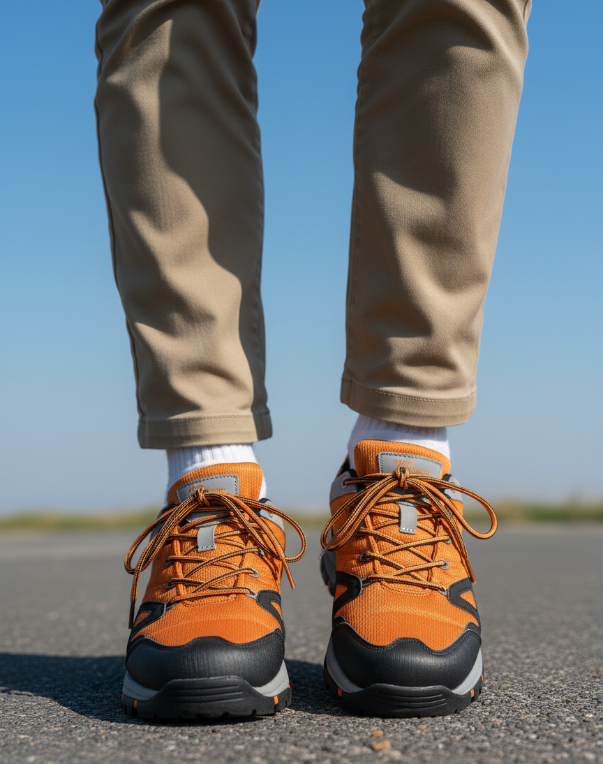 Engelsons Trail Hiking Shoes – Orange & Black (EU 37)
