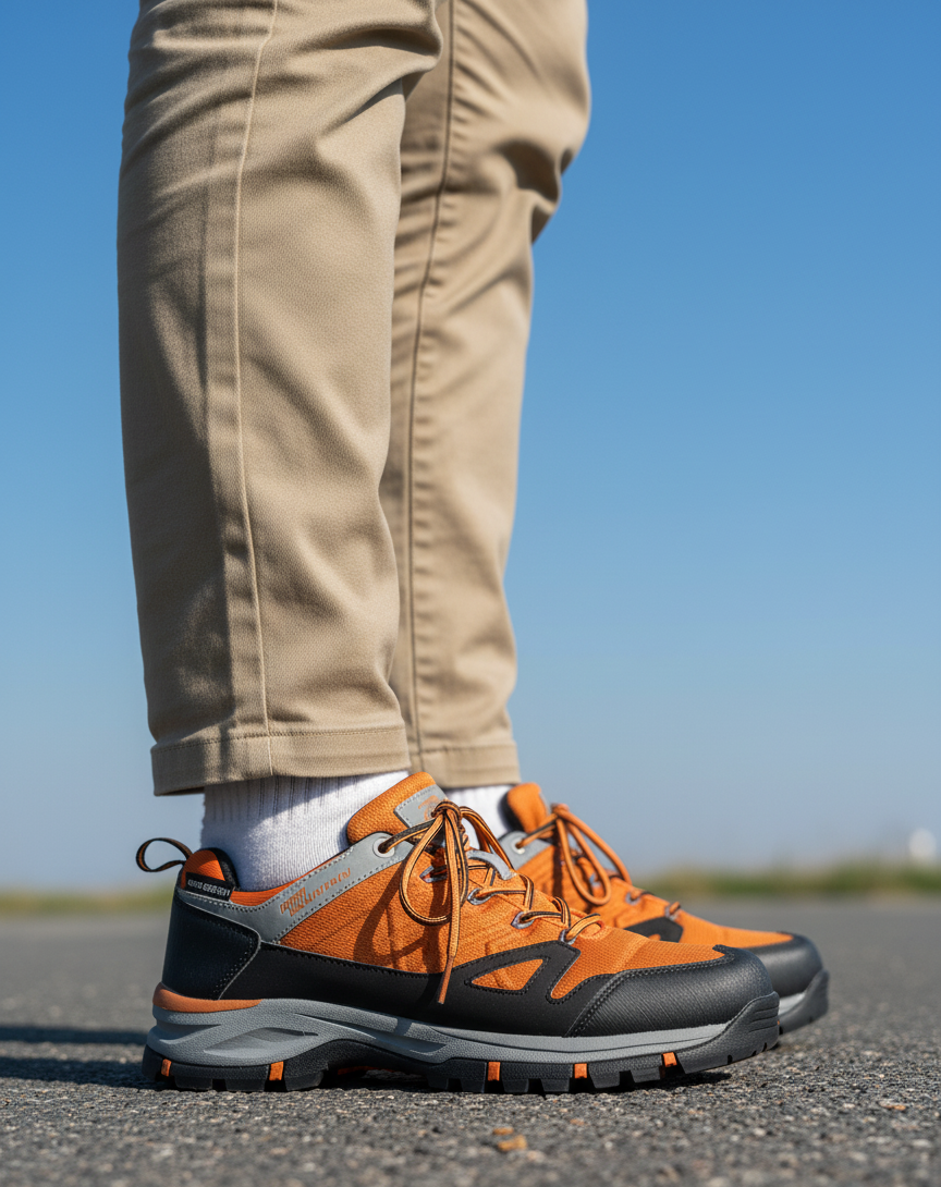 Engelsons Trail Hiking Shoes – Orange & Black (EU 37)
