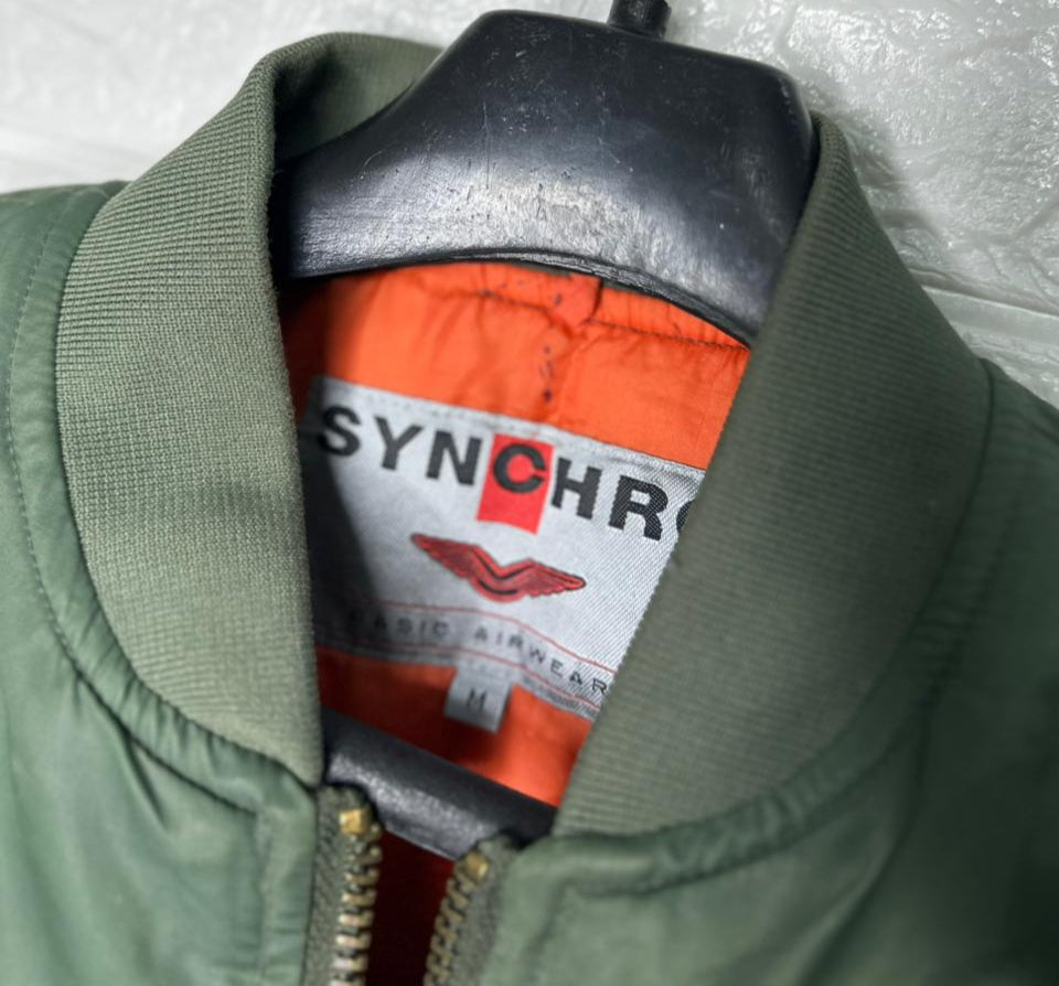 Synchro Basic Airwear Men’s Jacket – Green Quilted Bomber
