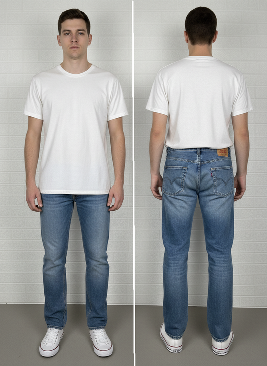 Levi's 590 Men's  Denim Jeans – Light Blue Wash, W32 L32