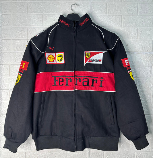 Vintage-Inspired Ferrari Racing Jacket | Reworked Motorsport Bomber