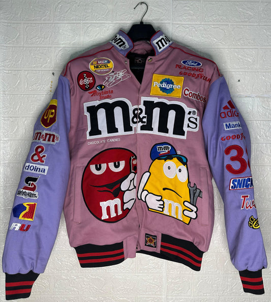 Vintage-Inspired M&M’s Racing Jacket | Reworked NASCAR Bomber