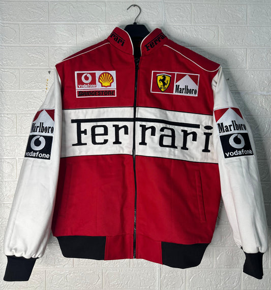 Vintage-Inspired Ferrari Racing Jacket | Reworked Motorsport Bomber