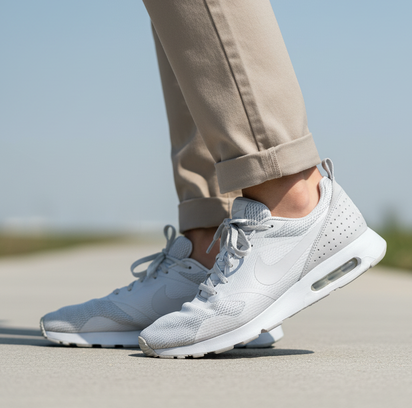 Nike White Mesh Running Shoes  Size: US 12 (UK 11 / EUR 46 / CM 30)