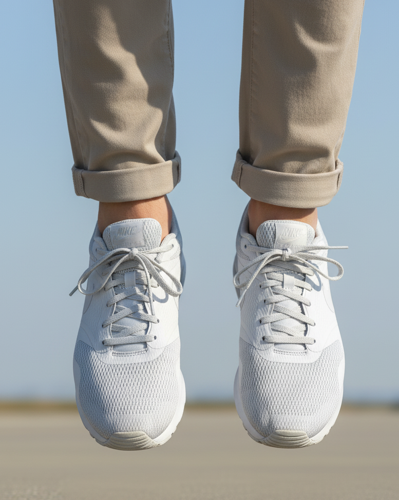 Nike White Mesh Running Shoes  Size: US 12 (UK 11 / EUR 46 / CM 30)