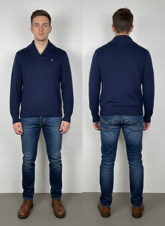 Polo Ralph Lauren Crewneck Sweater – Navy Blue, Size Extra Large