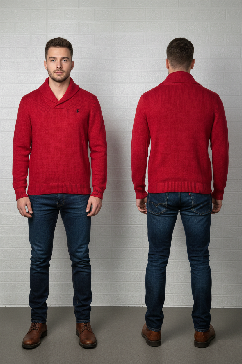 Polo Ralph Lauren Crewneck Sweater – Red, Size Large (14-16)