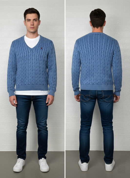Polo Ralph Lauren Men's Sweater – Blue , Large