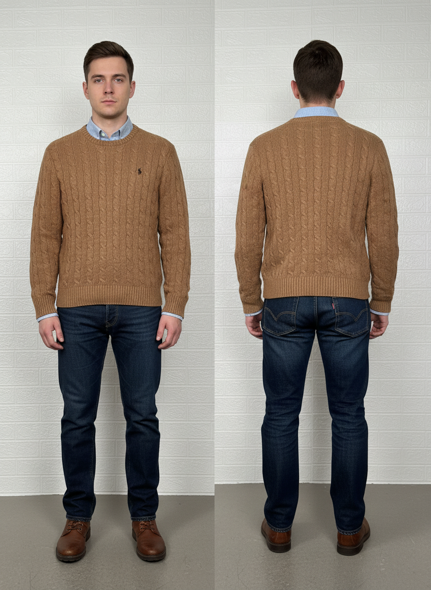 Polo Ralph Lauren Men's Sweater – Brown, Medium