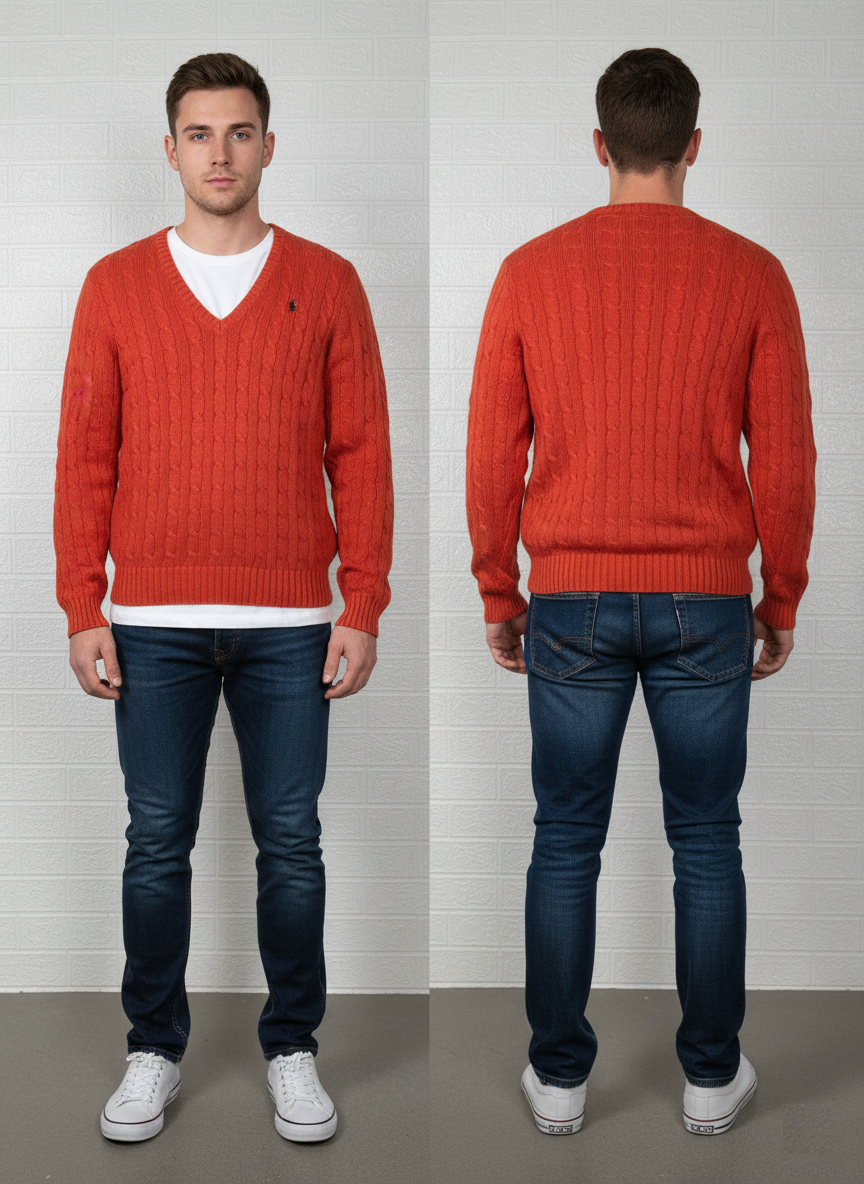 Polo Ralph Lauren Men's and Women's Sweater – Red, Large