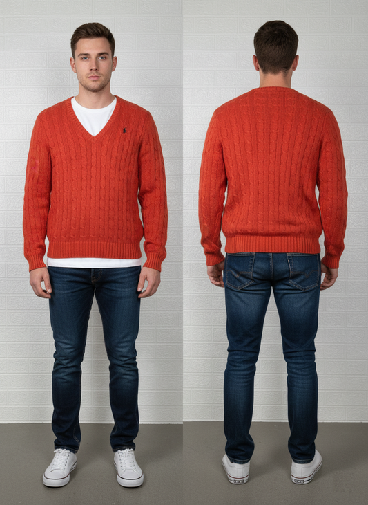 Polo Ralph Lauren Men's and Women's Sweater – Red, Large