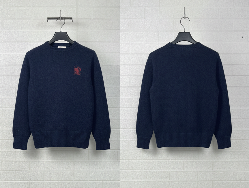 Polo Ralph Lauren Women’s Wool Sweater – Navy Blue, Size XL, Embroidered Logo