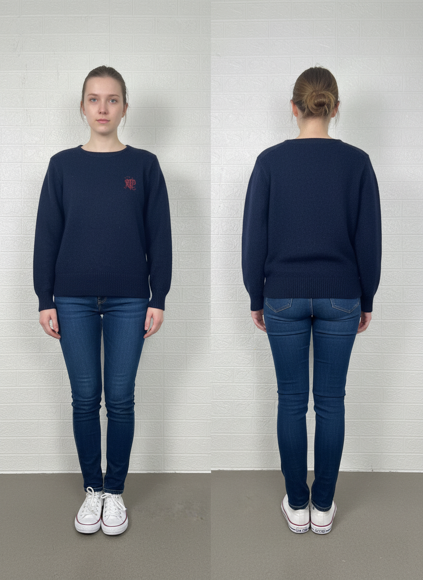 Polo Ralph Lauren Women’s Wool Sweater – Navy Blue, Size XL, Embroidered Logo