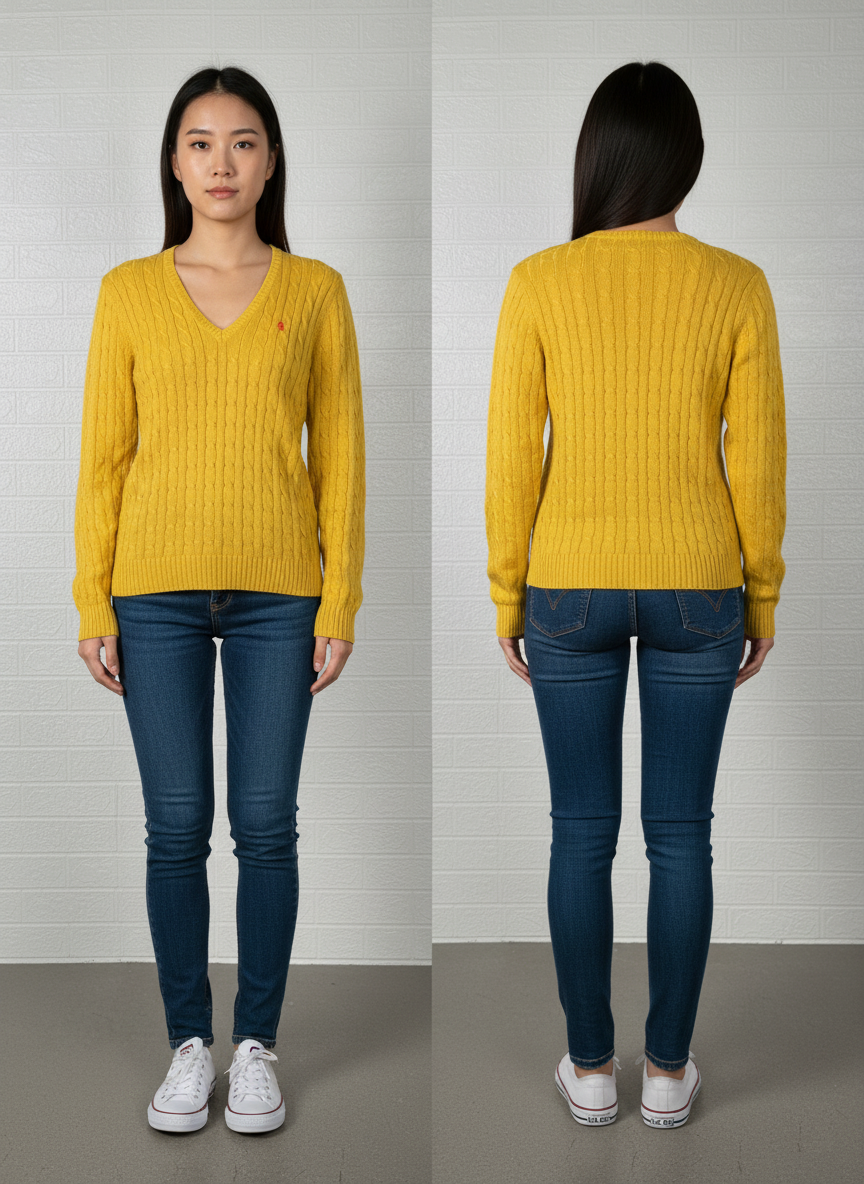 Polo Ralph Lauren Men's and women's Sweater – Yellow, Large