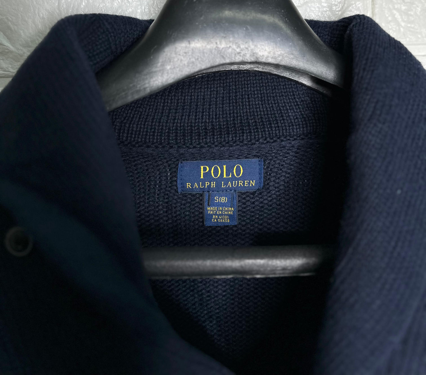 Polo Ralph Lauren Button-up Cardigan Sweater – Navy Blue, Size S (8)