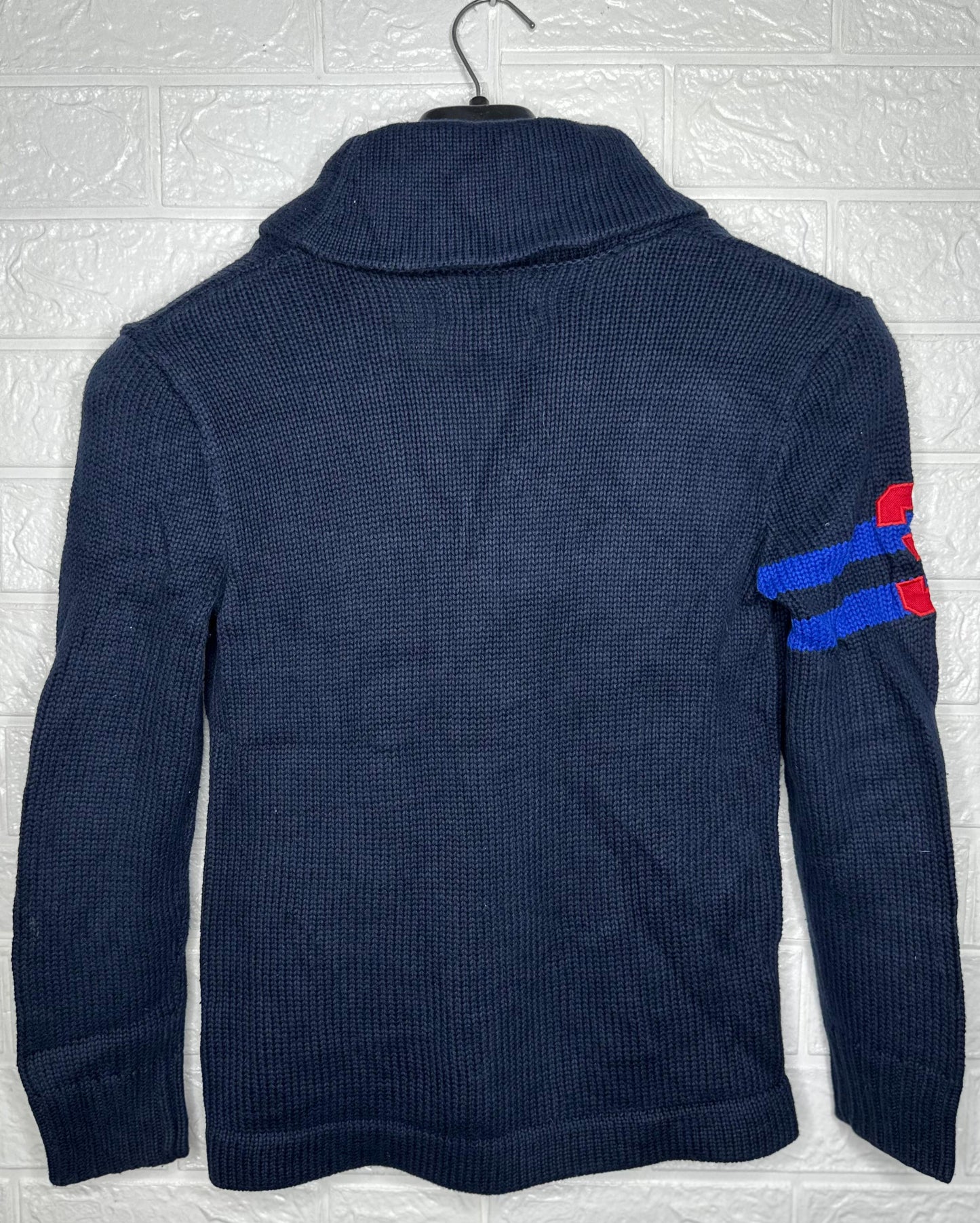 Polo Ralph Lauren Button-up Cardigan Sweater – Navy Blue, Size S (8)