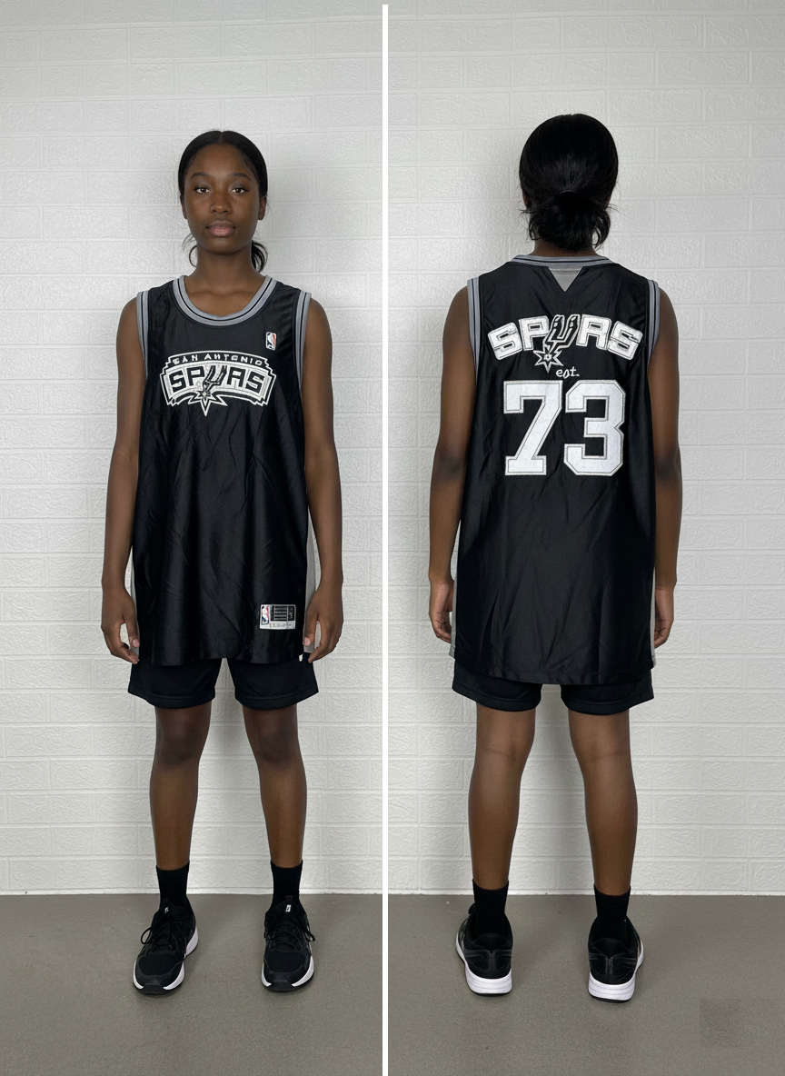 San Antonio Spurs NBA Jersey – Black & Silver – Size Large