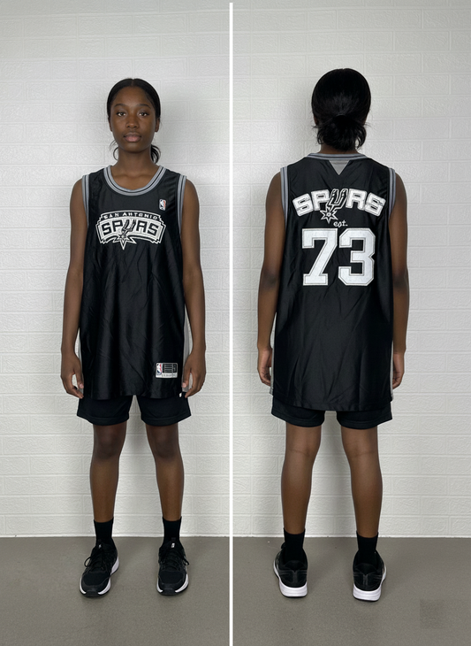 San Antonio Spurs NBA Jersey – Black & Silver – Size Large