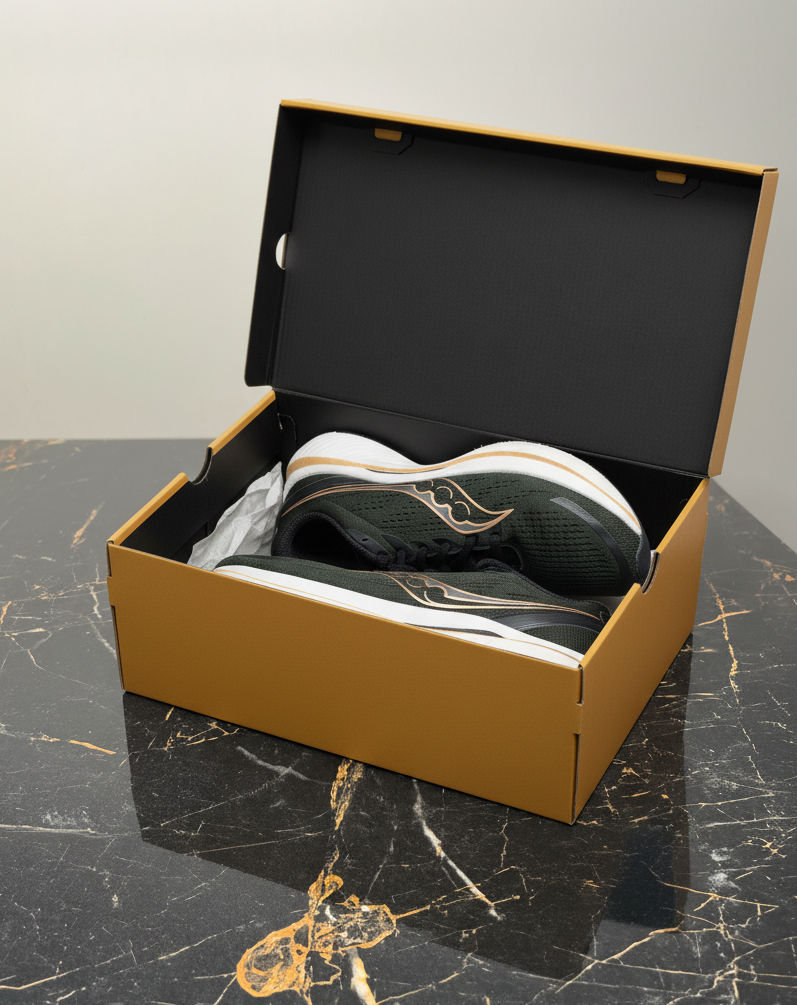 Saucony Endorphin Speed Running Shoes – Black/Gold (Size 9.5 UK / 10.5 US)