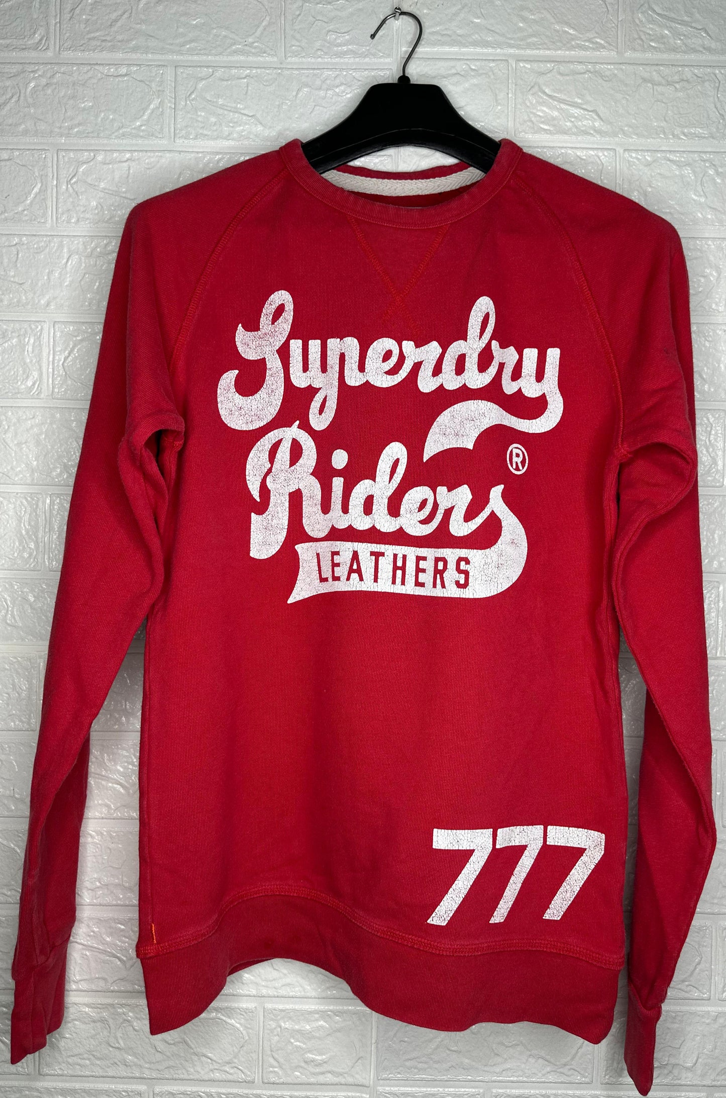 Superdry Riders Red Sweatshirt – Size XL – Graphic Pullover
