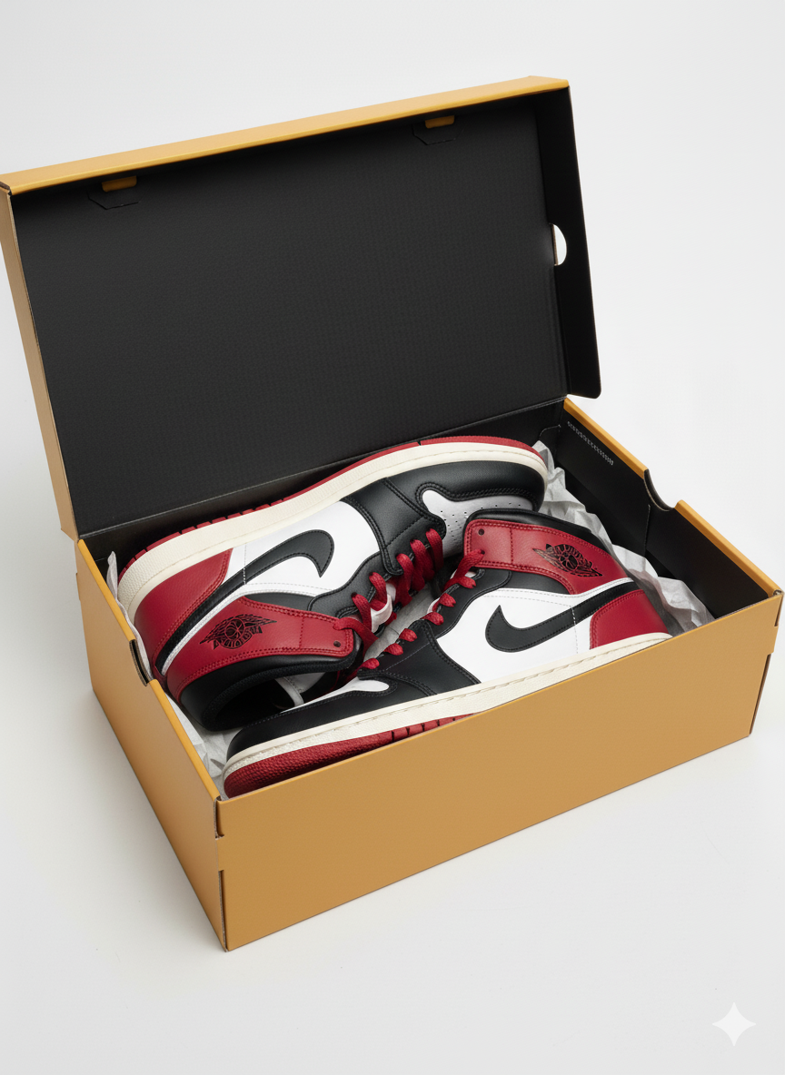 Nike Air Jordan 1 Mid “Black Gym Red” UK Size 6