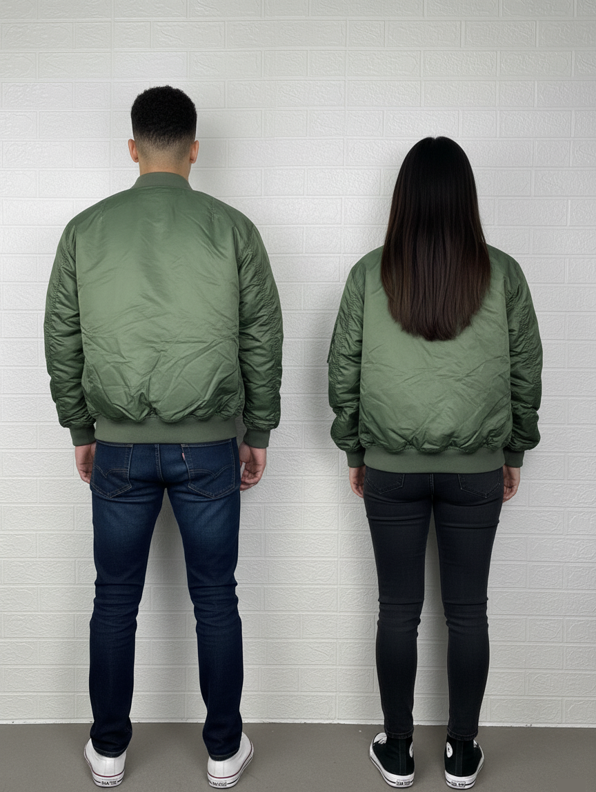 Synchro Basic Airwear Men’s Jacket – Green Quilted Bomber