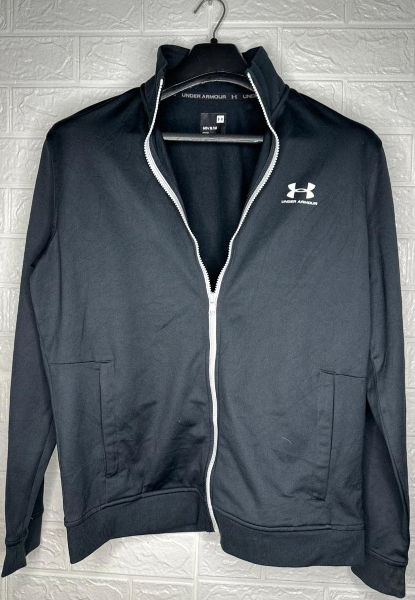 Under Armour Black Full Zip Track Jacket Size Medium – Men’s Training Top Activewear