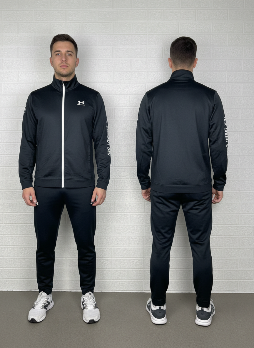 Under Armour Black Full Zip Track Jacket Size Medium – Men’s Training Top Activewear