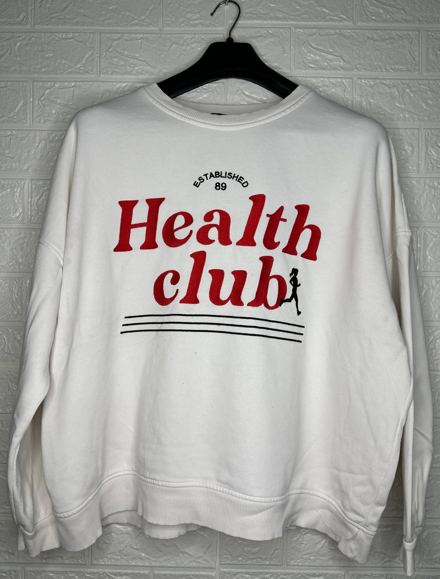 F&F White “Health Club” Sweatshirt – UK 20 / US 16