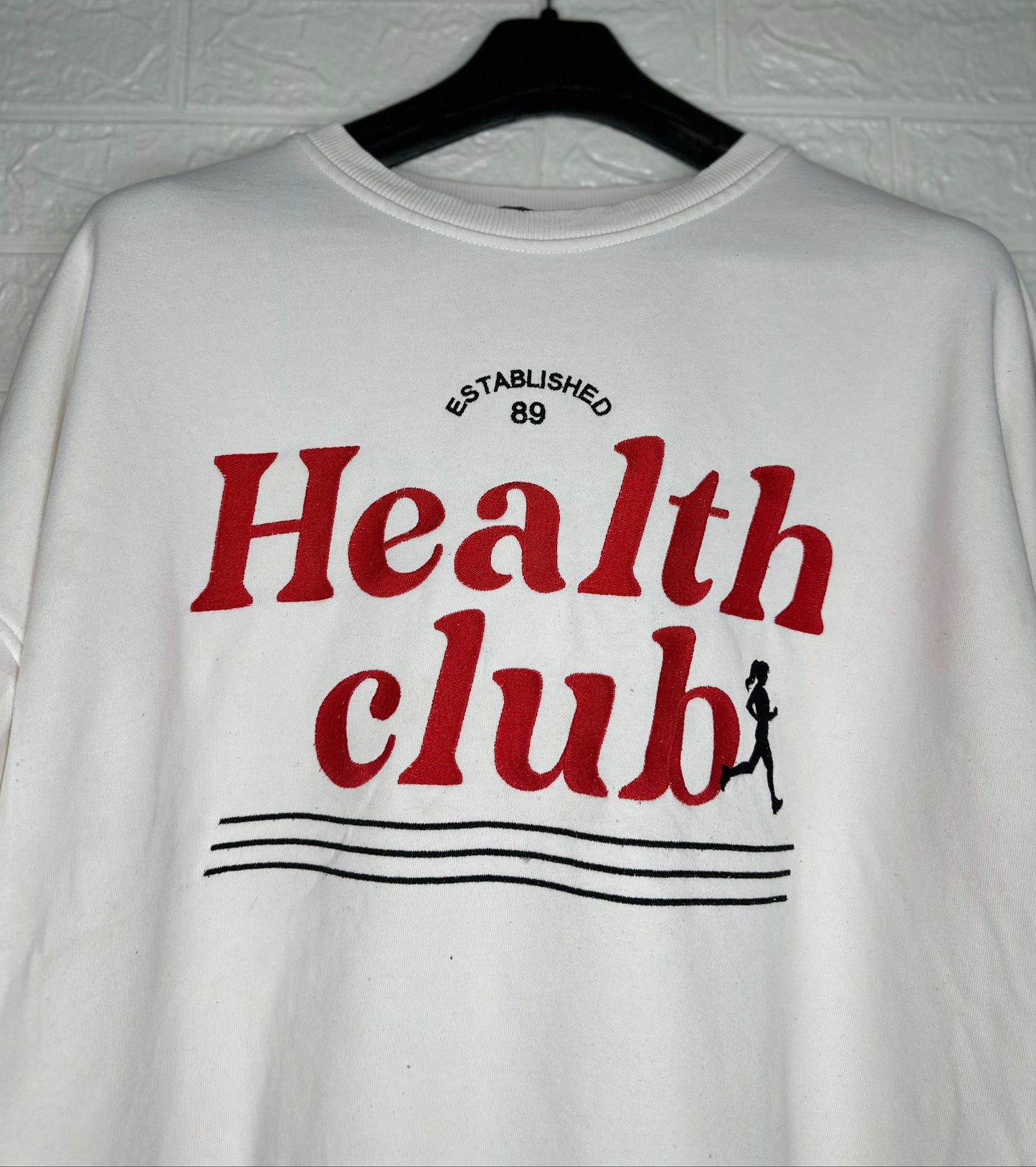 F&F White “Health Club” Sweatshirt – UK 20 / US 16