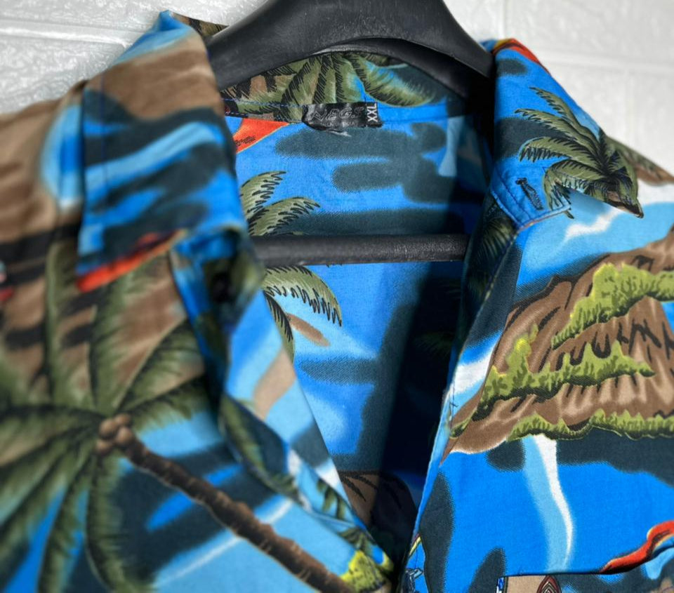 Hawaiian Men’s Shirt – Multi-Color Hawaiian Short Sleeve