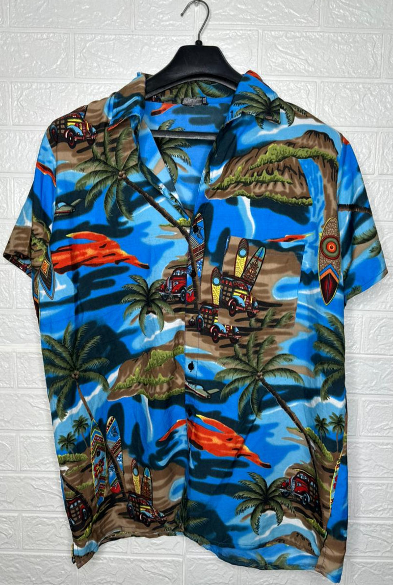 Hawaiian Men’s Shirt – Multi-Color Hawaiian Short Sleeve