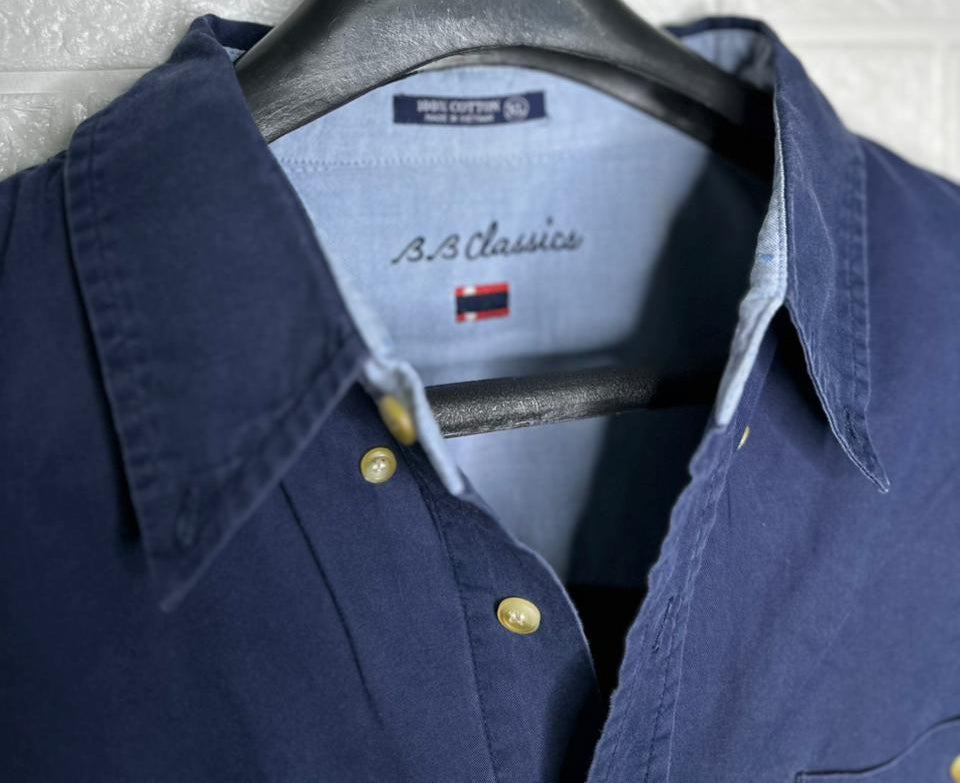 B.B Classics Men’s Shirt – Blue Long Sleeve Casual Wear
