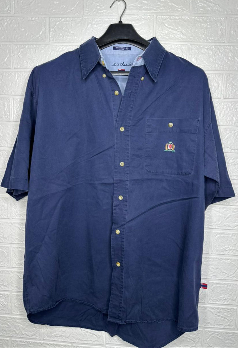 B.B Classics Men’s Shirt – Blue Long Sleeve Casual Wear
