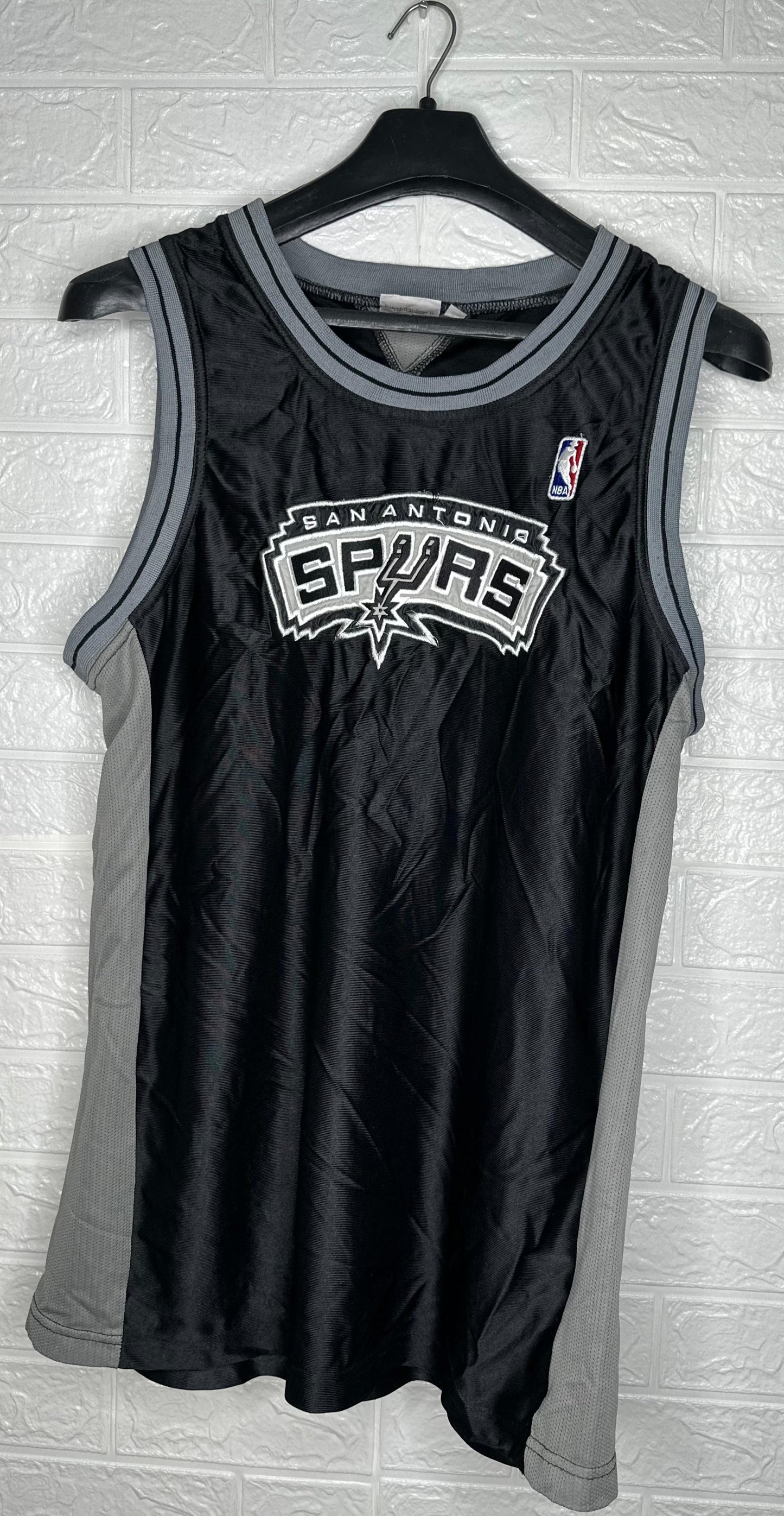 San Antonio Spurs NBA Jersey – Black & Silver – Size Large