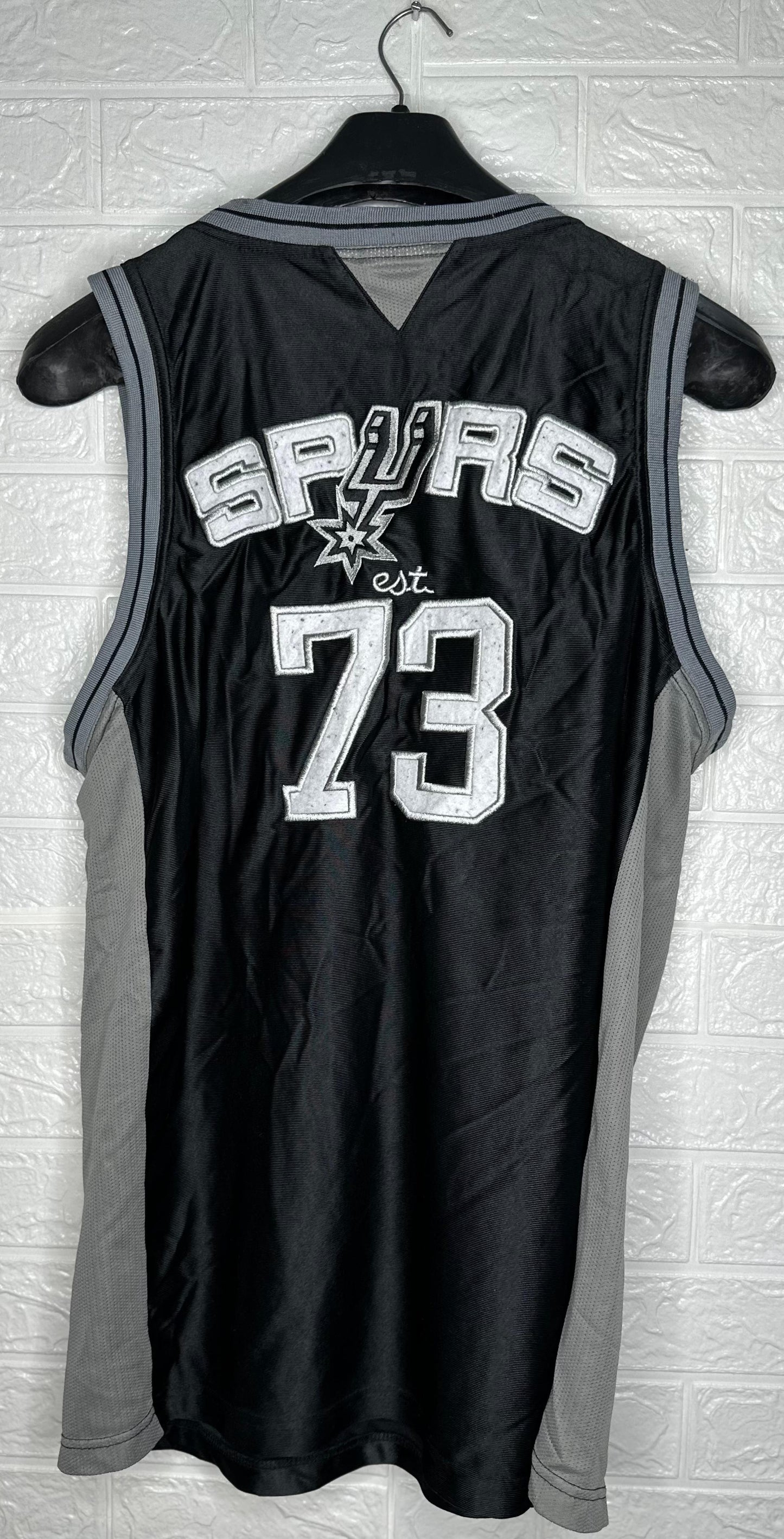 San Antonio Spurs NBA Jersey – Black & Silver – Size Large