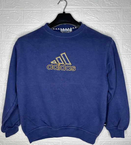 Adidas Blue Sweatshirt – Medium – Embroidered Logo – Size Medium