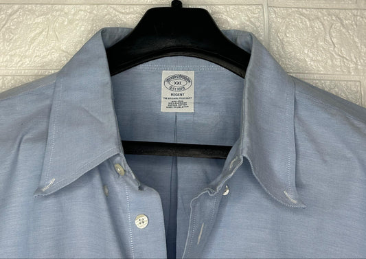 Brooks Brothers Regent Oxford Shirt | Light Blue Button-Down | Size XXL