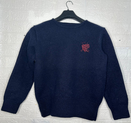 Polo Ralph Lauren Women’s Wool Sweater – Navy Blue, Size XL, Embroidered Logo