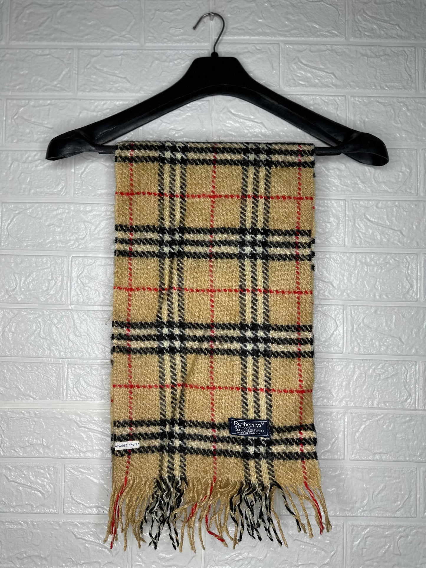 Burberry Classic Checkered Muffler - Camel, Black, and White Scarf