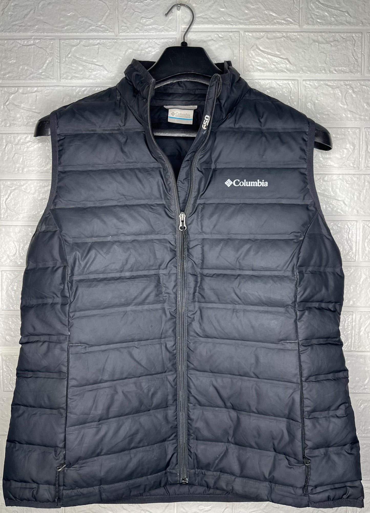 Columbia Black Puffer Vest Men’s Size Large – Lightweight Quilted Insulated Outdoor Zip Up