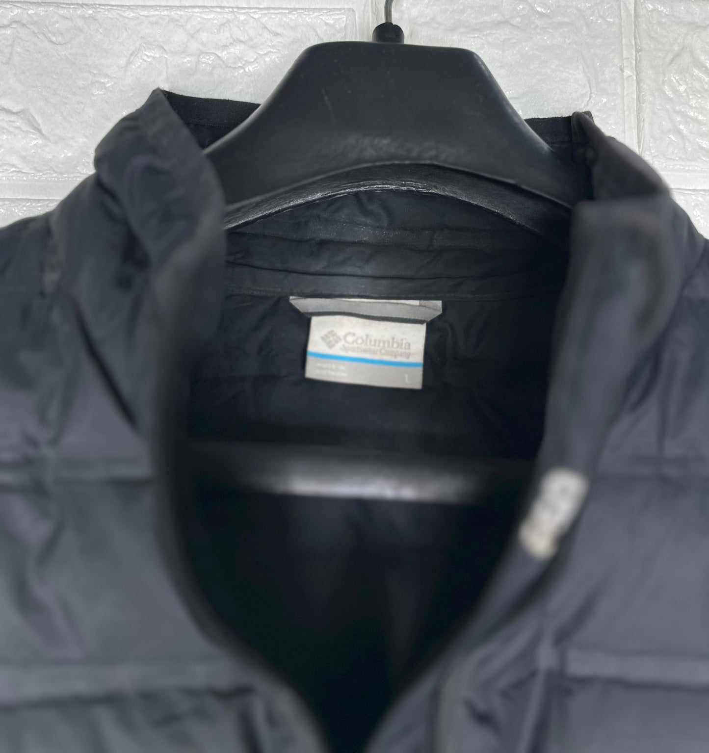 Columbia Black Puffer Vest Men’s Size Large – Lightweight Quilted Insulated Outdoor Zip Up