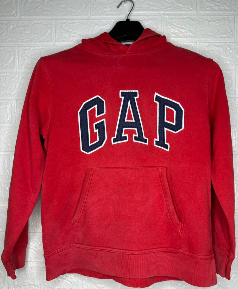 GAP Red Big Logo Hoodie XL - Classic Fleece Pullover Hoodie