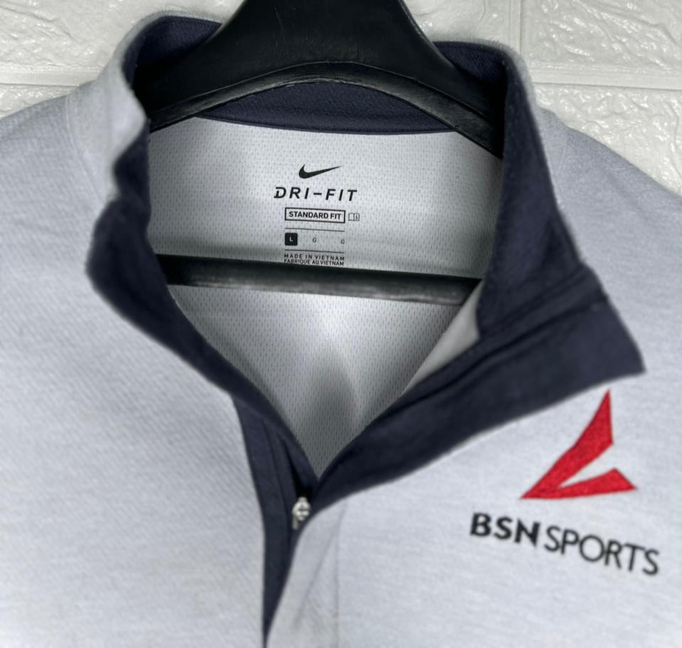 Nike Dri-FIT BSN Sports Performance Track-Shirt - Grey - Size Large