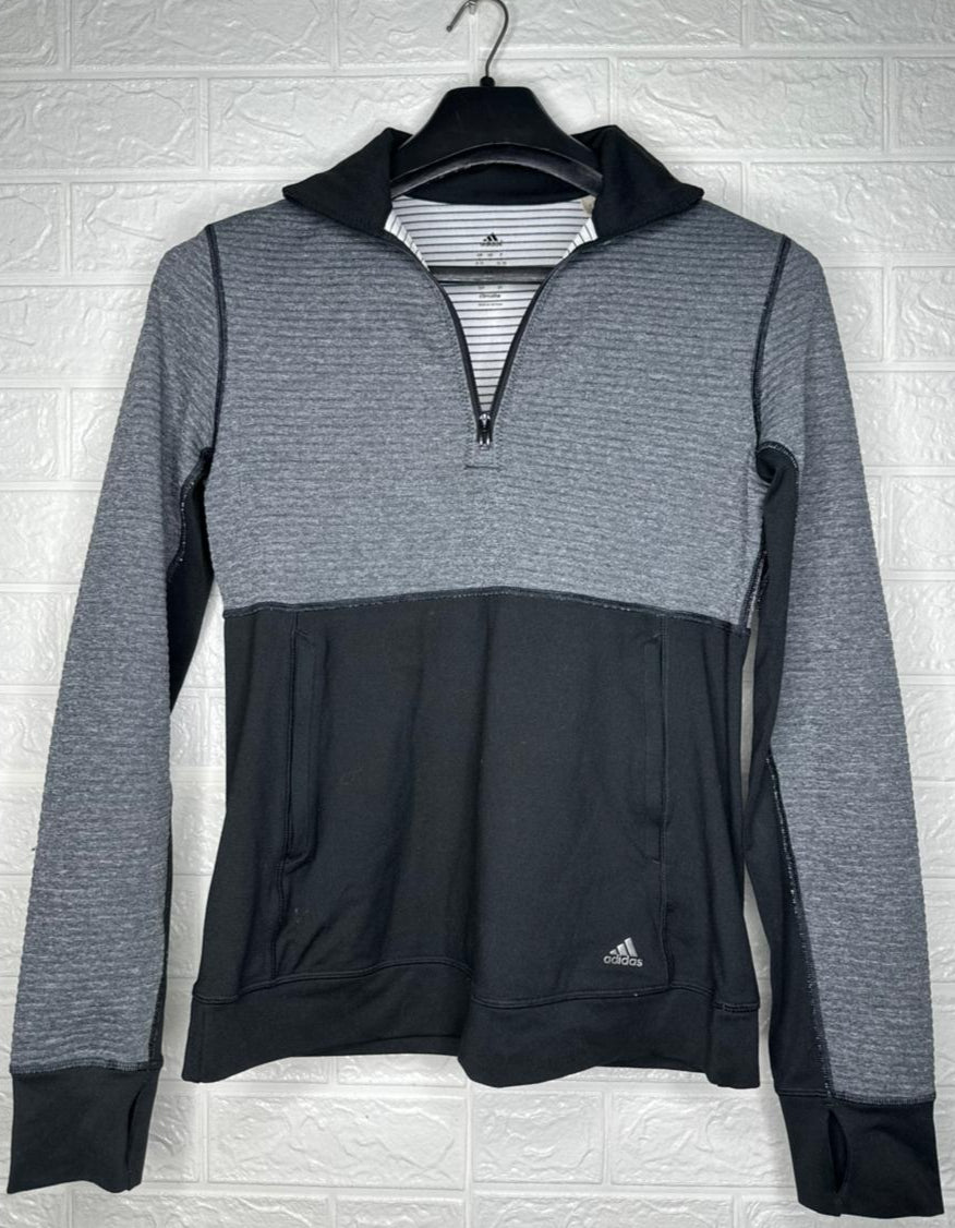 Adidas Climaite Track Jacket - Black/Grey - Size Small