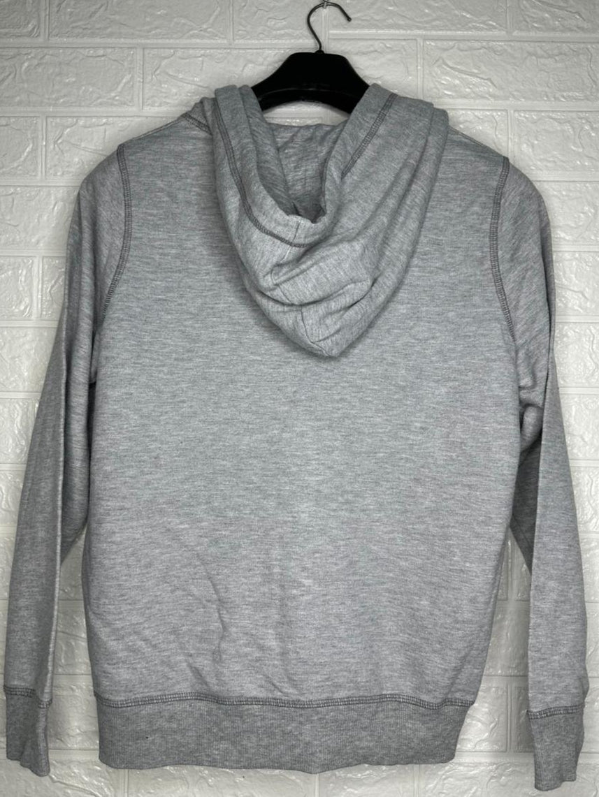 Disney Minnie Mouse Pullover Hoodie M - Grey & Blue Graphic Sweatshirt